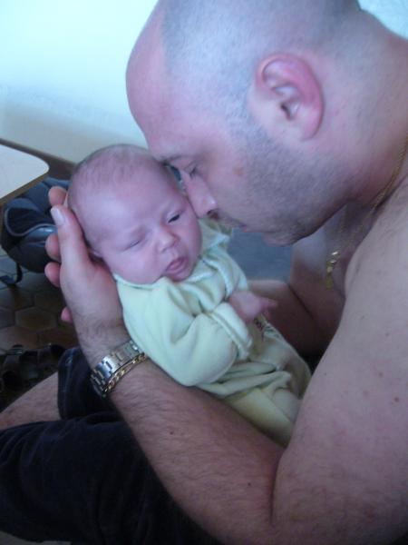moment de tendresse avec mon papounet