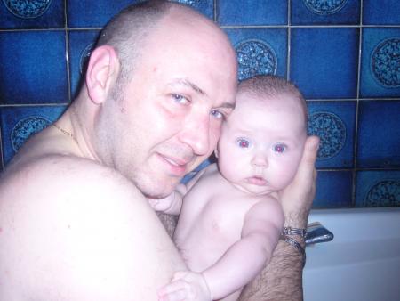 moment de tendresse avec mon papounet